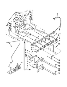 Manifold Parts Diagram and Parts List for MGR8670WB0  Maytag Range