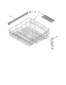 Upper Rack And Track Parts Diagram and Parts List for MDB7749SAW0  Maytag Dishwasher