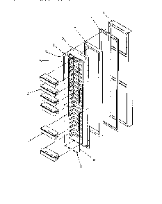 Freezer Door Diagram and Parts List for SG521SBL-P1197001WL  Amana Refrigerator