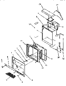 Ice And Water Cavity Assembly Diagram and Parts List for SSD25SL-P119042WL  Amana Refrigerator