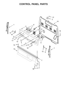 Control Panel Parts Diagram and Parts List for ACR2303MFW0  Amana Range