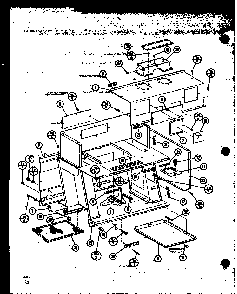 Section 7 Diagram and Parts List for MVH-1020-P76647-3M  Amana Microwave
