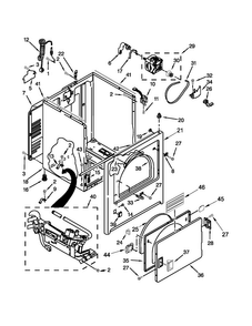 Cabinet Parts Diagram and Parts List for 7MMGDC410AW2  Maytag Dryer