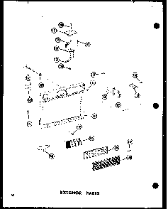 Exterior Parts Diagram and Parts List for RC-7PB P71300-2M Amana Microwave