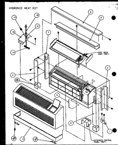 Hydronic Heat Kit Diagram and Parts List for CBK320B1 P6476302R Amana Air Conditioner