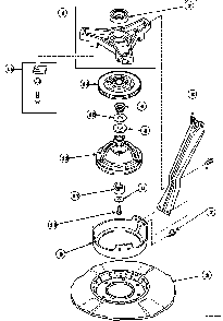 Bearing Housing, Brake Pulley And Pivot Dome Diagram and Parts List for LW8413W2B PLW8413W2B Amana Washer