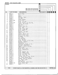 Ice Maker And Bin Page 2 Diagram and Parts List for 22512-0B  Admiral Refrigerator