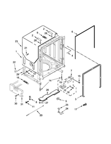 Tub And Frame Parts Diagram and Parts List for MDB6949SDE1  Maytag Dishwasher