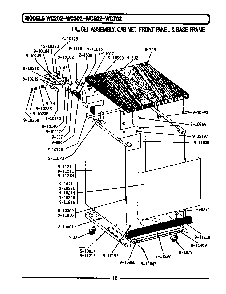 Faucet Assy, Cbnt, Front Pnl & Base Diagram and Parts List for WC502  Maytag Dishwasher