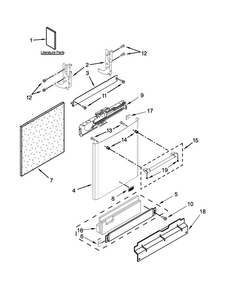 Part Location Diagram of W10562145 Whirlpool PANEL