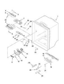 Refrigerator Liner Parts Diagram and Parts List for AFD2535DEW10  Amana Refrigerator