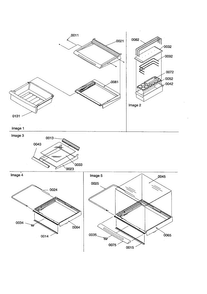 Deli/shelves/crisper/accessories Diagram and Parts List for SXD23VL-P1315301WL  Amana Refrigerator