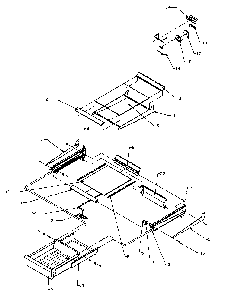 Cabinet Shelving Diagram and Parts List for TA18R3L-P1158307WL  Amana Refrigerator
