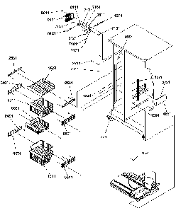 Freezer Shelves And Light Diagram and Parts List for SBDX520TW-P1313202WW  Amana Refrigerator