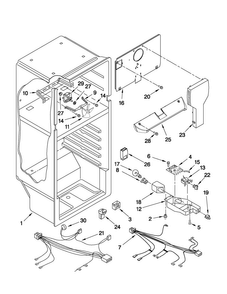 Liner Parts Diagram and Parts List for A8RXNGMWH02  Amana Refrigerator