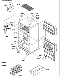 Door Hinges And Freezer Shelf Diagram and Parts List for TC18VW-P1315704WW  Amana Refrigerator