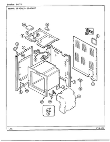 Body Diagram and Parts List for 68-454650  Magic Chef Range