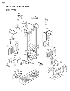 Case Parts Diagram and Parts List for 79574145910  Kenmore Refrigerator