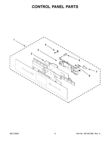 Control Panel Parts Diagram and Parts List for JMC2427IM03  Maytag Washer