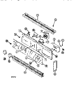 Control Panel-lower Diagram and Parts List for WM2750B M167B Jenn-Air Wall Oven