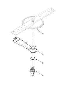 Lower Washarm Parts Diagram and Parts List for MDB7609AWW2  Maytag Dishwasher