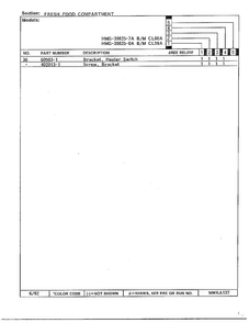Fresh Food Compartment Page 3 Diagram and Parts List for 39825-7A  Admiral Refrigerator