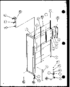 Freezer Door Diagram and Parts List for SZ22ML-P1120608WL  Amana Refrigerator