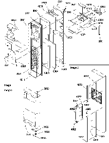 Freezer Door Diagram and Parts List for SRD27S4E-P1190306WE  Amana Refrigerator