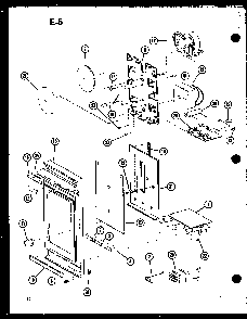 Control Panel Diagram and Parts List for CRR-7B P74364-4M Amana Microwave
