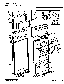 Doors Diagram and Parts List for RT11H E7T00 Magic Chef Refrigerator