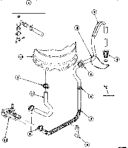 Drain Hose And Siphon Break Diagram and Parts List for CW8413W2-PCW8413W2  Crosley Washer