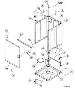 Cabinet Assy Diagram and Parts List for SWT820QN  Speed Queen Washer