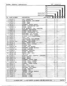 Freezer Compartment Page 2 Diagram and Parts List for 52154  Admiral Refrigerator