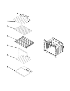 Internal Oven Parts Diagram and Parts List for MEW7527DB01  Maytag Wall Oven