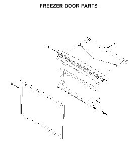 Freezer door parts Diagram and Parts List for MFF2558FEZ05  Maytag Refrigerator