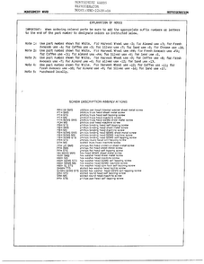 Explanation Of Notes Diagram and Parts List for 22484-OA  Admiral Refrigerator