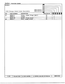 Freezer Door Page 3 Diagram and Parts List for 62143-0A  Admiral Refrigerator