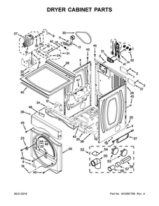 Dryer Cabinet Parts Diagram and Parts List for MLE20PDCZW0  Maytag Washer Dryer Combo