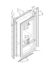 Cabinet And Breaker Trim Parts Diagram and Parts List for JF42NXFXDW05  Jenn-Air Refrigerator