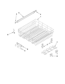Upper Rack And Track Parts Diagram and Parts List for JDB3200AWS4  Jenn-Air Dishwasher