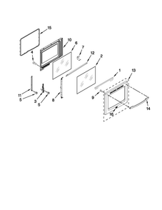 Door Parts Diagram and Parts List for MER8880AW0  Maytag Range