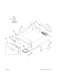 Control Panel Parts Diagram and Parts List for JJW2727WS02  Jenn-Air Wall Oven