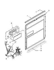 Inner Door Parts Diagram and Parts List for MDB5969SDE0  Maytag Dishwasher