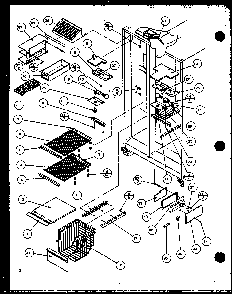 Freezer Shelving And Refrigerator Light Diagram and Parts List for SZI20ML-P1120101WL  Amana Refrigerator