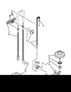 Fill, Drain And Overfill Parts Diagram and Parts List for JDB8500AWX2  Jenn-Air Dishwasher