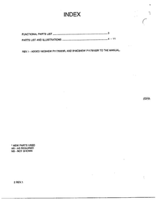 Index For Air Conditioner Diagram and Parts List for 5786  Amana Air Conditioner