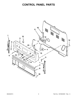 02 - CONTROL PANEL PARTS Diagram and Parts List for YMER7685BB0  Maytag Range