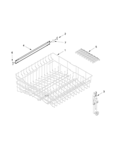 Upper Rack And Track Parts Diagram and Parts List for MDB7749SBM3  Maytag Dishwasher