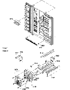 Toe Grille And Ice Maker Parts Diagram and Parts List for SBI20S2W-P1190710WW  Amana Refrigerator