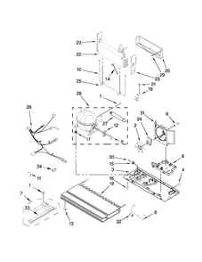Unit Parts Diagram and Parts List for MFI2269VEM11  Maytag Refrigerator